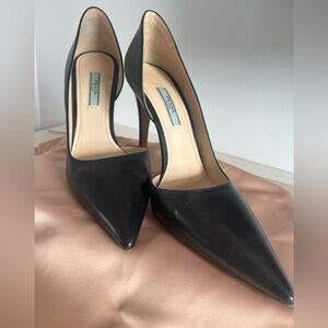 Prada leather 4 inch heels